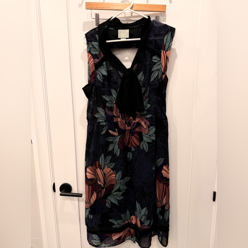 Maeve Black and Red Floral Dress